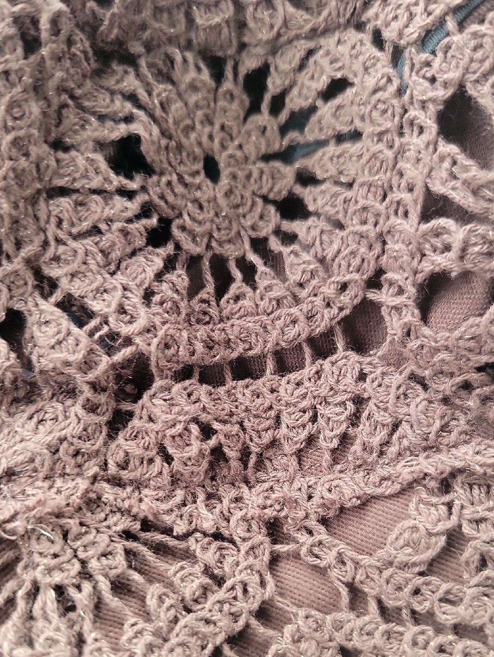 Brown Crochet Bucket Hat - Women's Summer Accessory - Picture 3 of 6